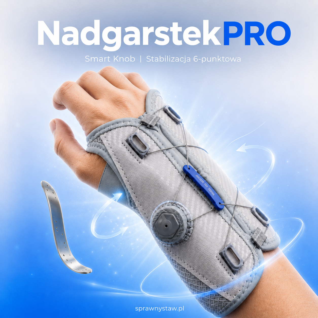 NadgarstekPRO™ — Stabilizator Nadgarstka z Regulacją Smart Knob