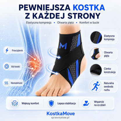 KostkaMove™ — Elastyczne wsparcie kostki, które mieści się w bucie