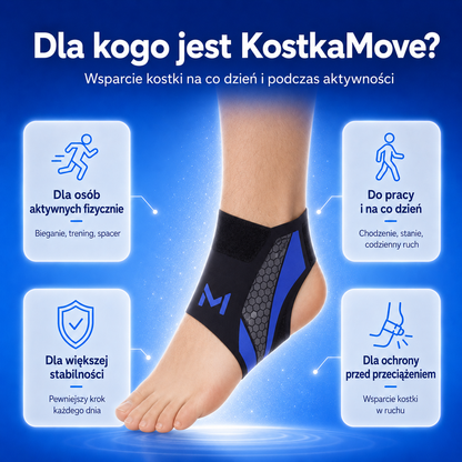 KostkaMove™ — Elastyczne wsparcie kostki, które mieści się w bucie